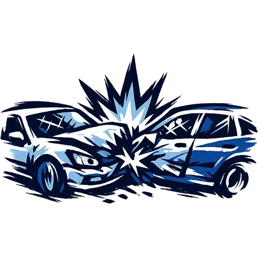 A car mid-collision