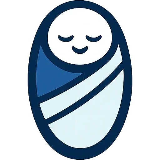 A swaddled baby