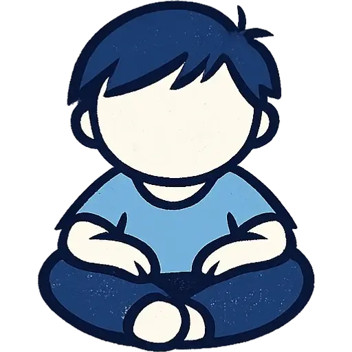 A seated child
