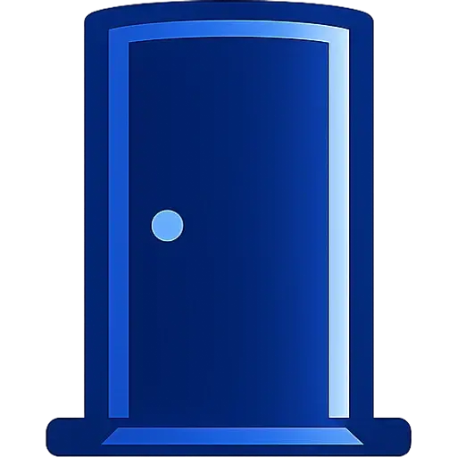 A closed door