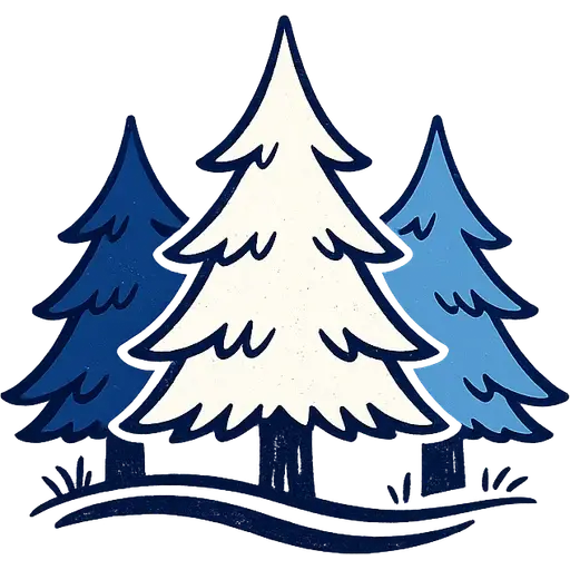 Pines in snow