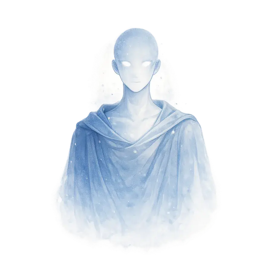 From the archive: a figure of soft light standing beside a sleeping person