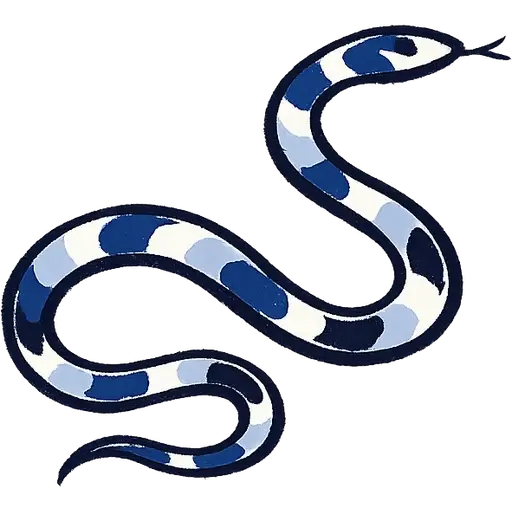 A coiled snake